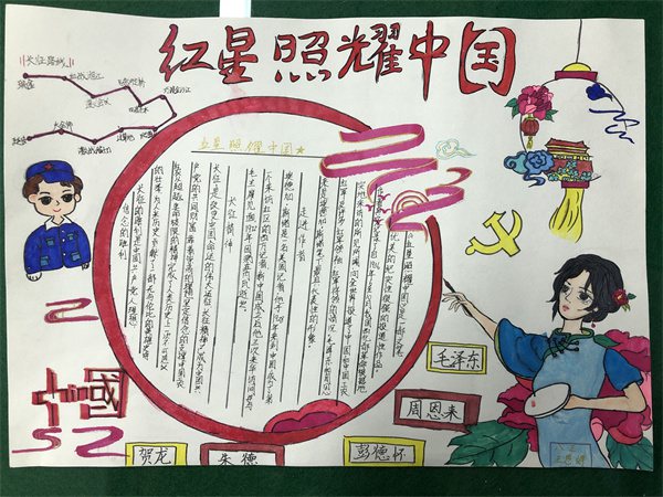 《红星照耀中国》手抄报