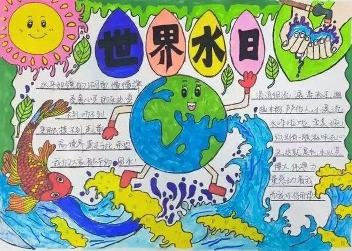 节约水资源你我在行动手抄报图片