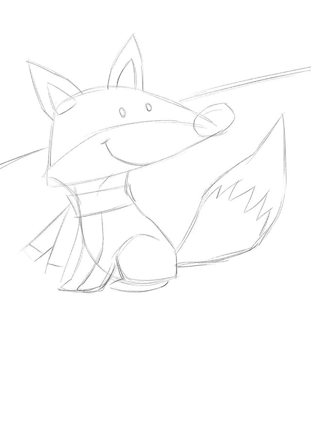 秋季主题少儿美术课程《初秋的狐狸》