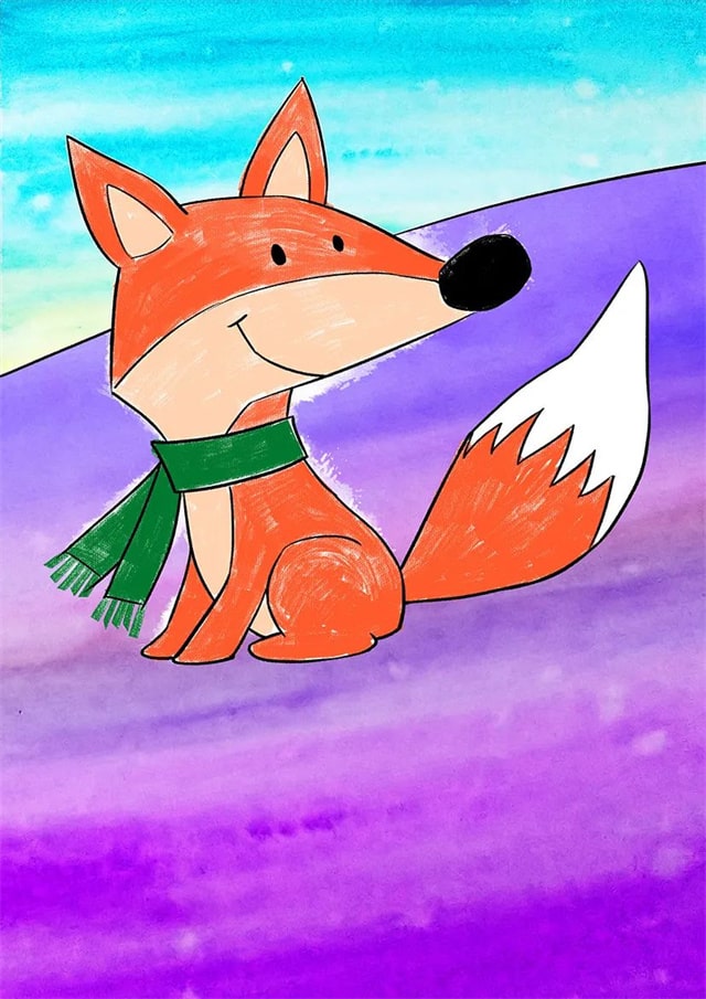 秋季主题少儿美术课程《初秋的狐狸》