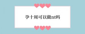 孕十周可以做nt吗