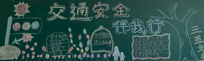 交通安全黑板报图片