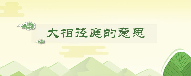 大相径庭的意思