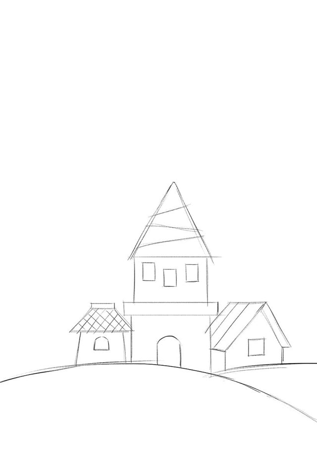 少儿美术课程《漂亮的房子》