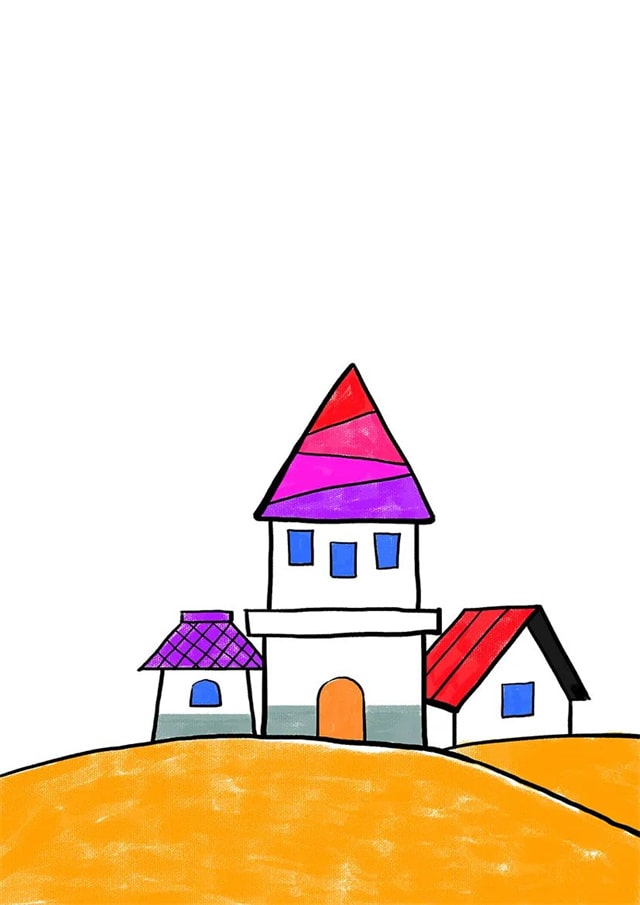 少儿美术课程《漂亮的房子》