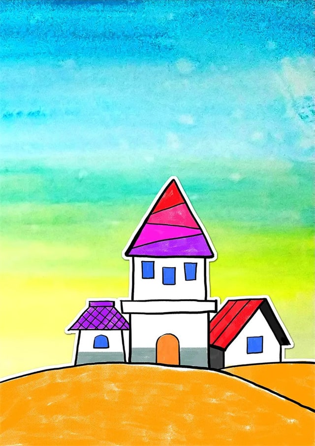 少儿美术课程《漂亮的房子》