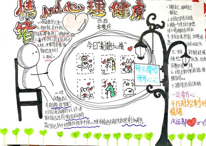 小学生心理健康主题手抄报图片