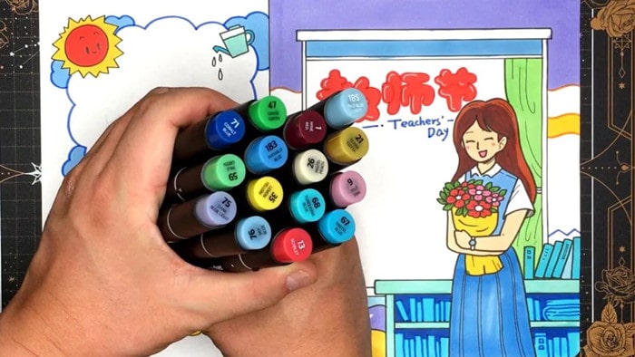 教师节手抄报模板版面设计图片漂亮