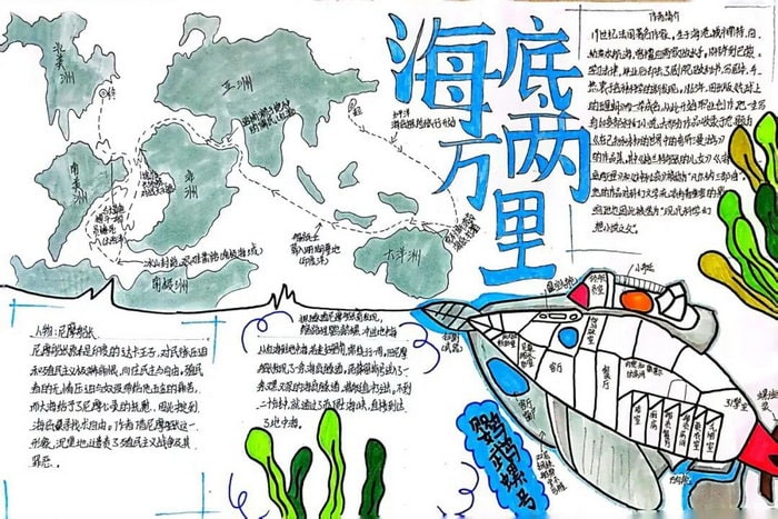 海底两万里手抄报初一一等奖