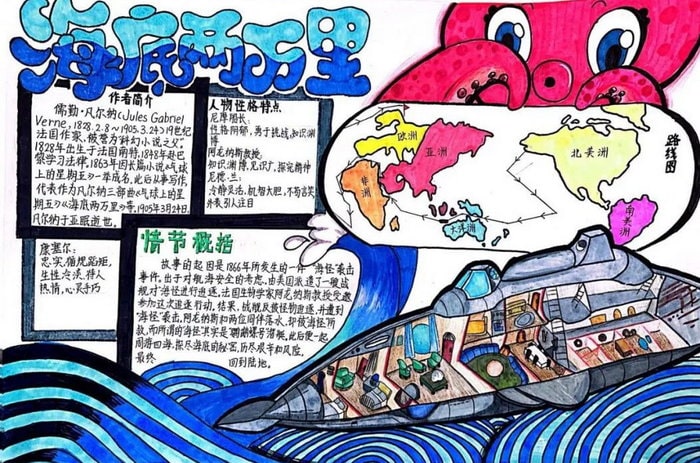 海底两万里手抄报初一一等奖
