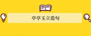 亭亭玉立造句 用亭亭玉立造句子