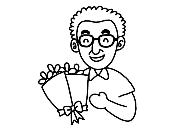 带可爱男老师的教师节贺卡图片教程