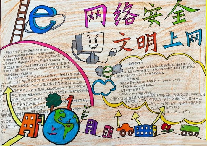 国家网络安全手抄报图片简单漂亮