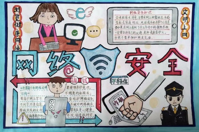 国家网络安全宣传周手抄报图片一等奖