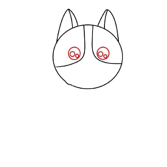 可爱的哈士奇狗狗简笔画怎么画