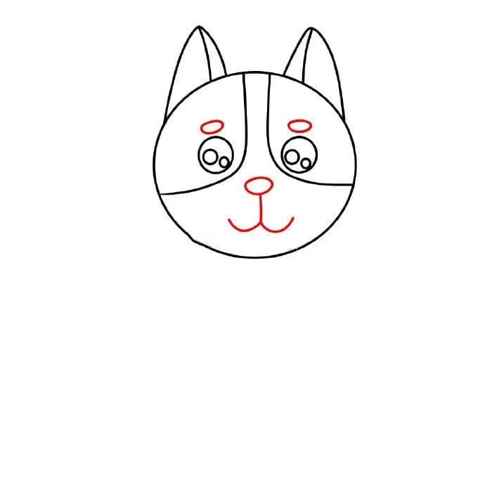 可爱的哈士奇狗狗简笔画怎么画