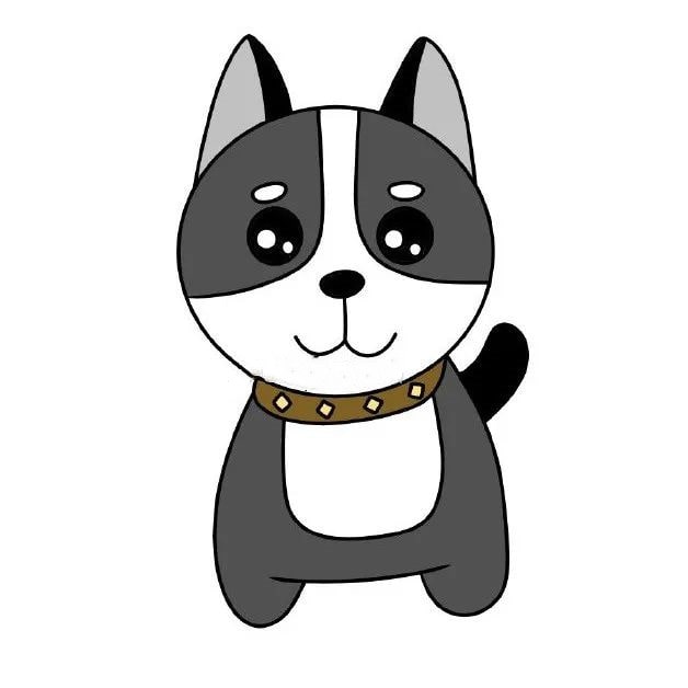 可爱的哈士奇狗狗简笔画怎么画