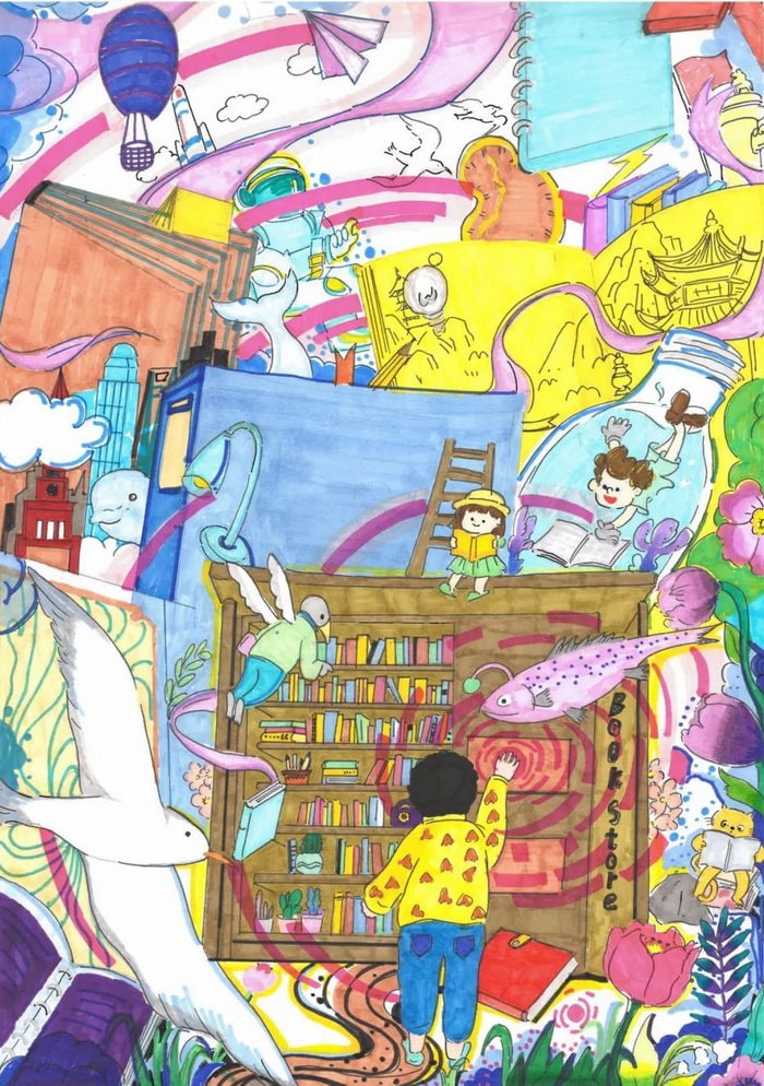 我的书屋我的梦绘画手抄报图片