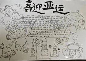 杭州亚运会手抄报图片，为体育喝彩（精选23张）