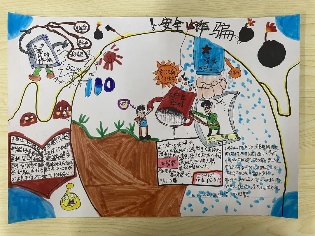 亚运我宣传，预防诈骗手抄报图片