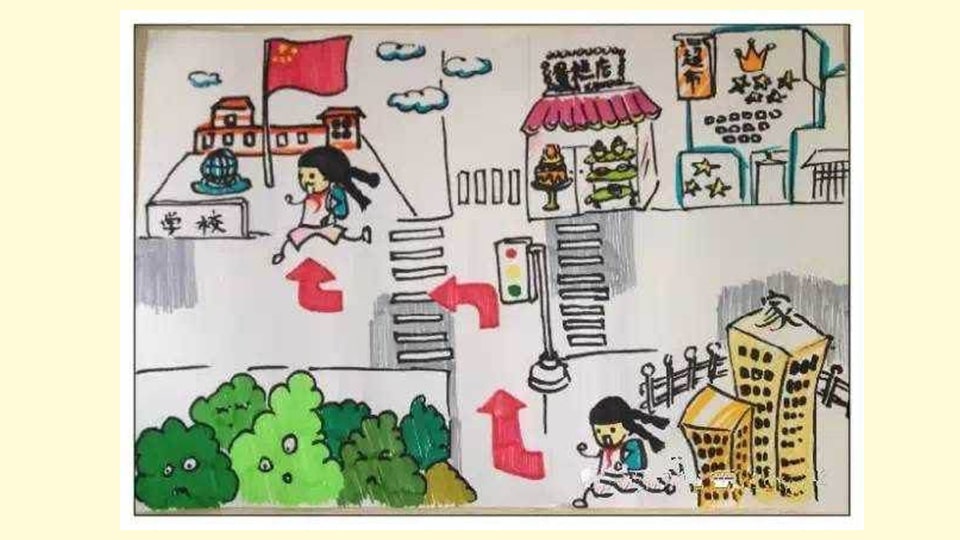 幼儿园大班科学教案：小学的位置