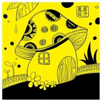 秋季儿童线描 少儿美术课程《蘑菇屋》