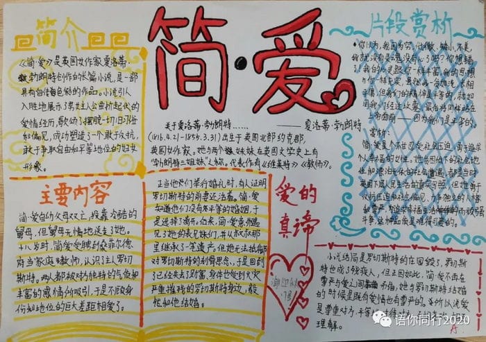 简爱手抄报简单又漂亮初中