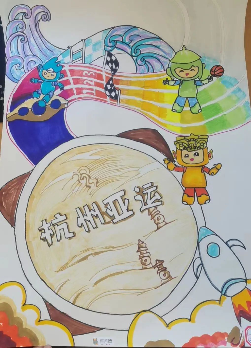 杭州亚运会手抄报图片