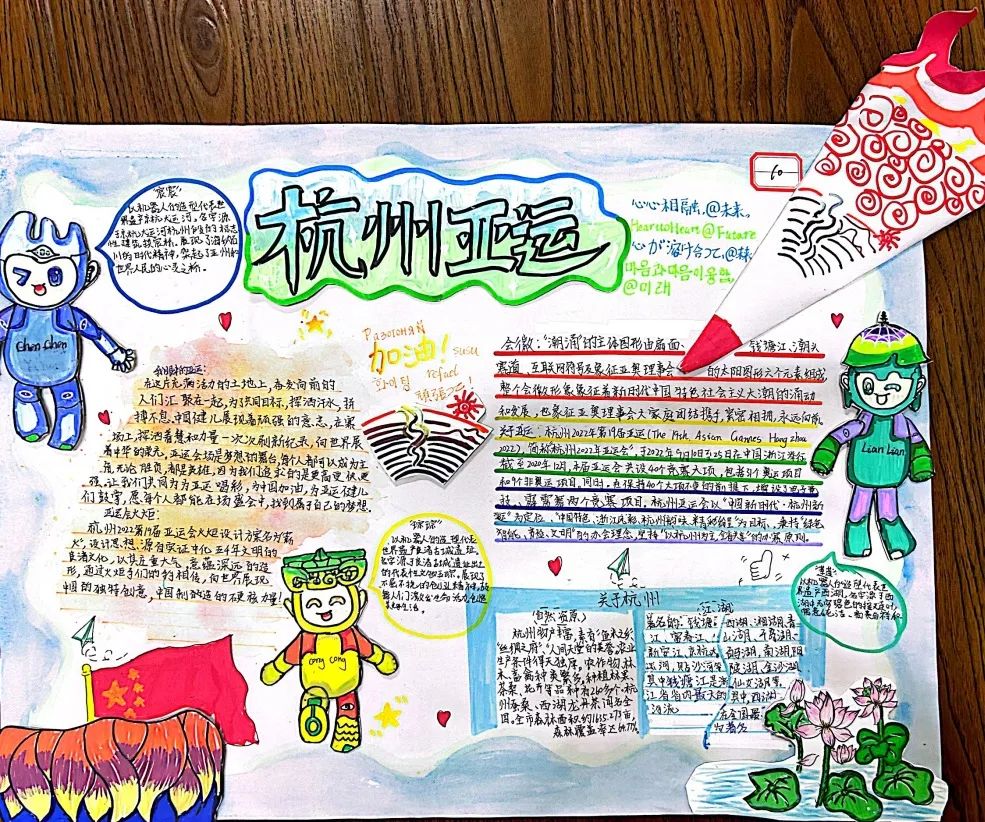 2023年杭州亚运会手抄报作品