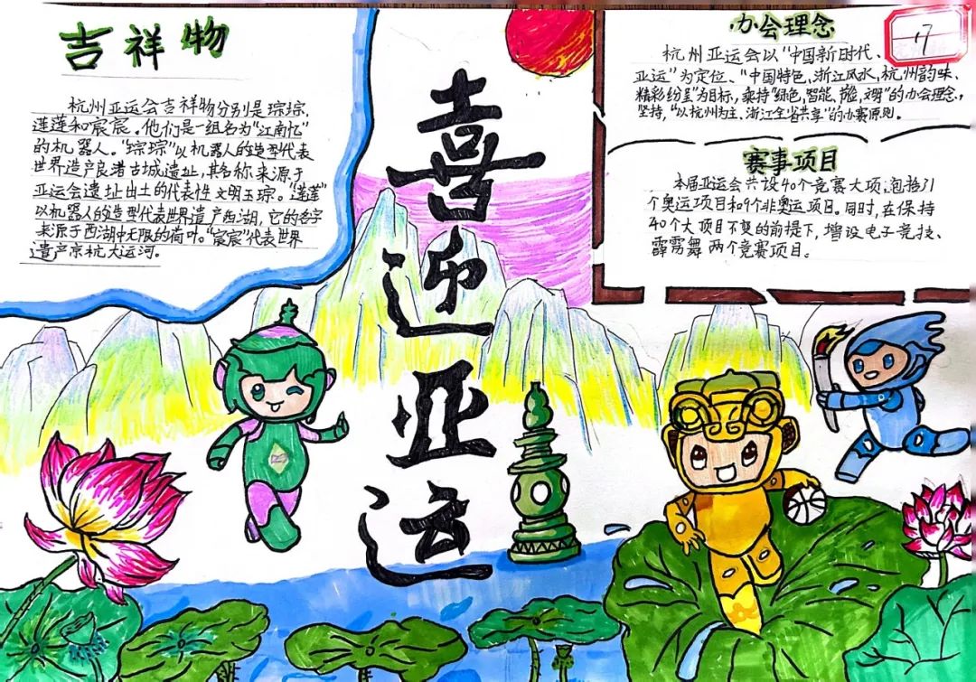 2023年杭州亚运会手抄报作品