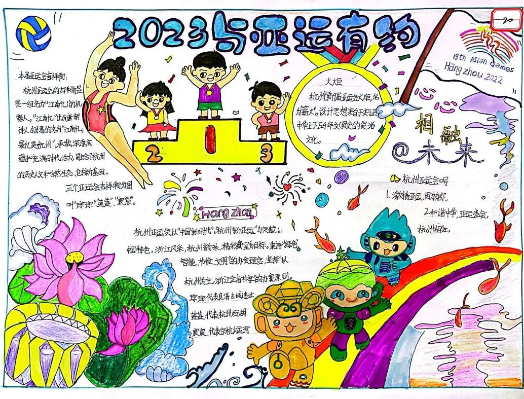 2023年杭州亚运会手抄报作品