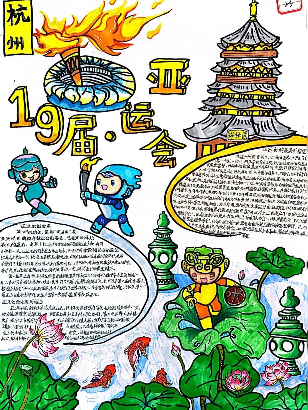 2023年杭州亚运会手抄报作品