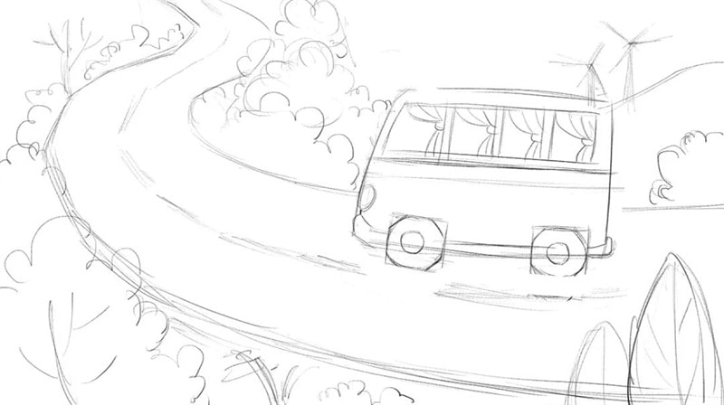 秋天主题原创少儿美术课程《秋天的旅行》