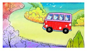 秋天主题原创少儿美术课程《秋天的旅行》