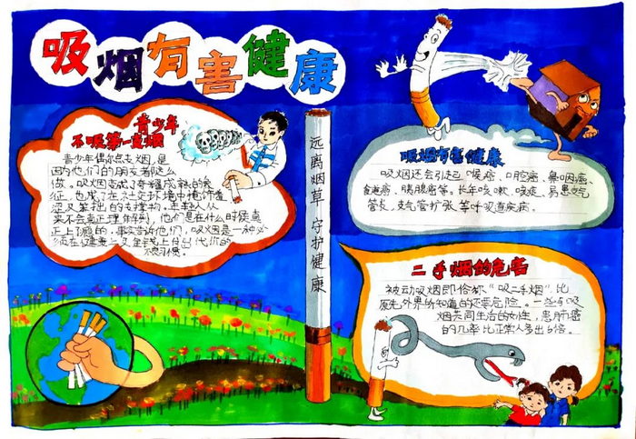 世界无烟日手抄报图片及内容简单漂亮