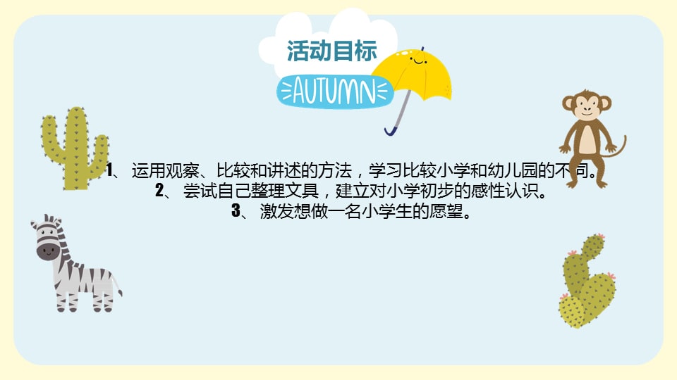 幼儿园大班语言教案：我眼中的小学