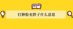 打肿脸充胖子什么意思
