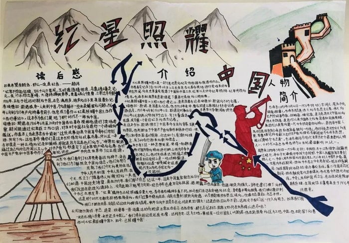 红星照耀中国初二优秀手抄报