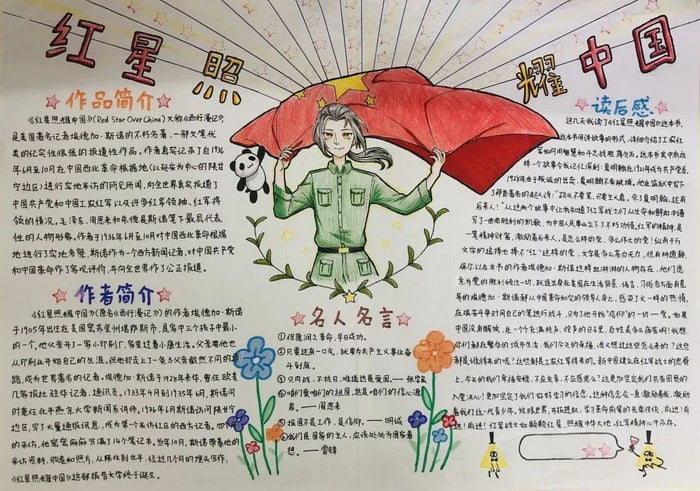 红星照耀中国初二优秀手抄报