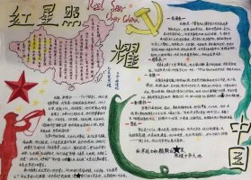 红星照耀中国初二优秀手抄报（精选9张）