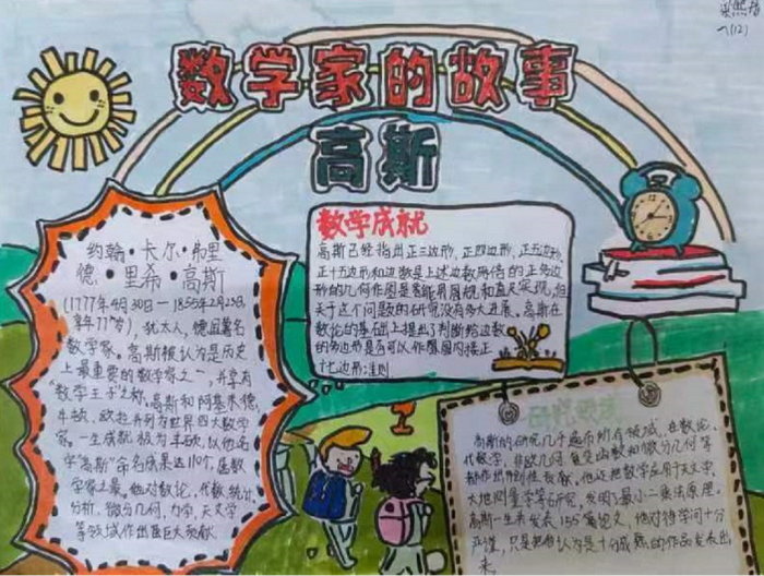 关于数学名人故事手抄报图片