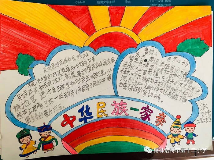 民族团结一家亲手抄报简单