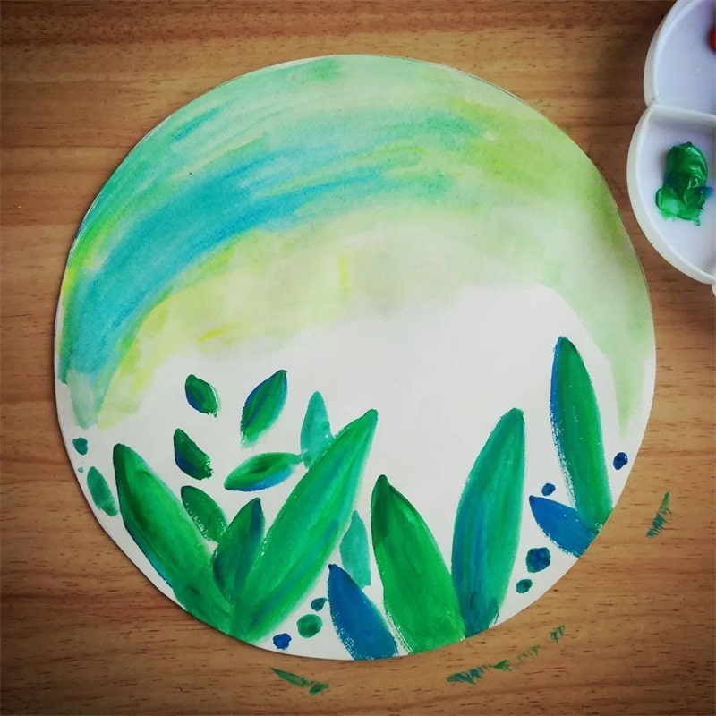 秋季少儿美术课程《秋天的野菊花》