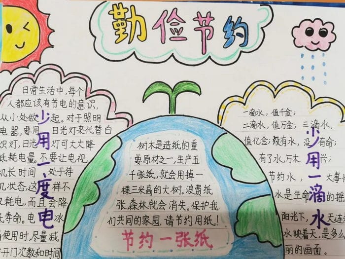 节约用电手抄报图片简单又漂亮