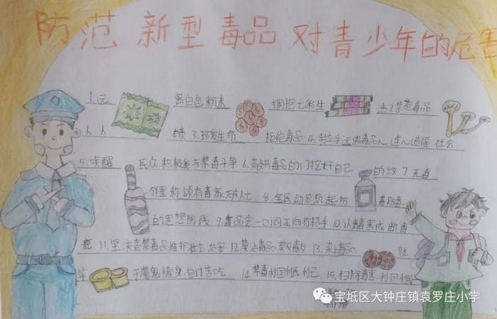 珍爱生命远离毒品主题手抄报