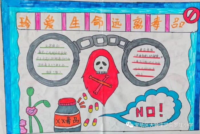 珍爱生命远离毒品主题手抄报