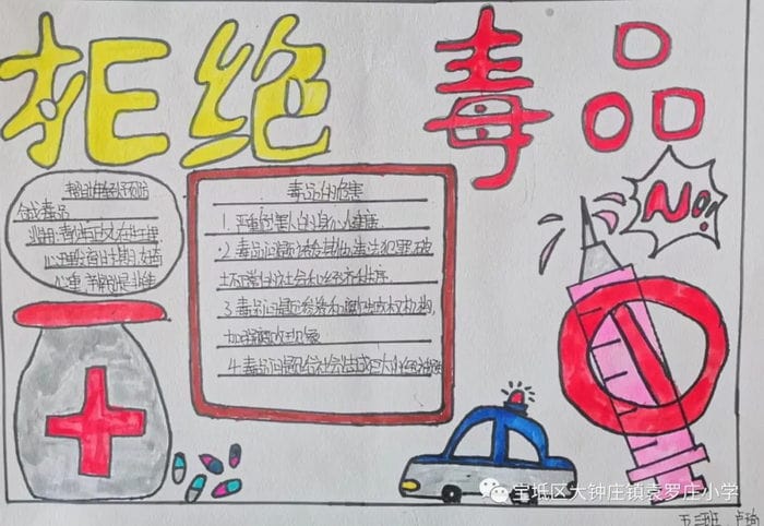 珍爱生命远离毒品主题手抄报