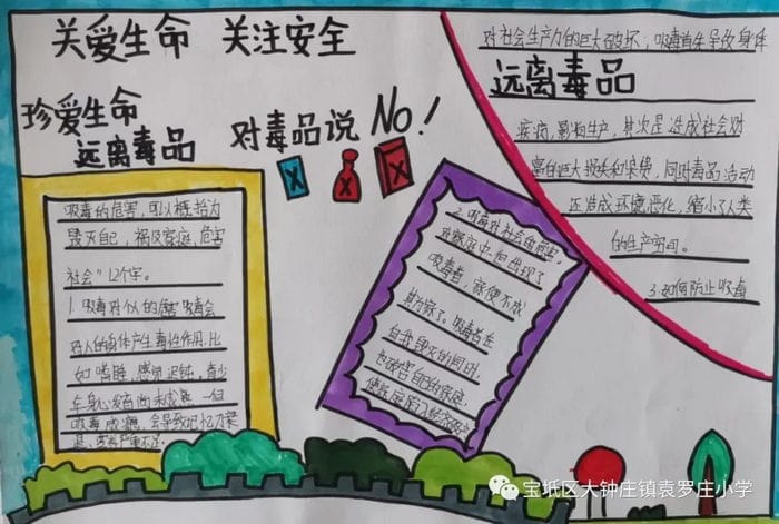 珍爱生命远离毒品主题手抄报