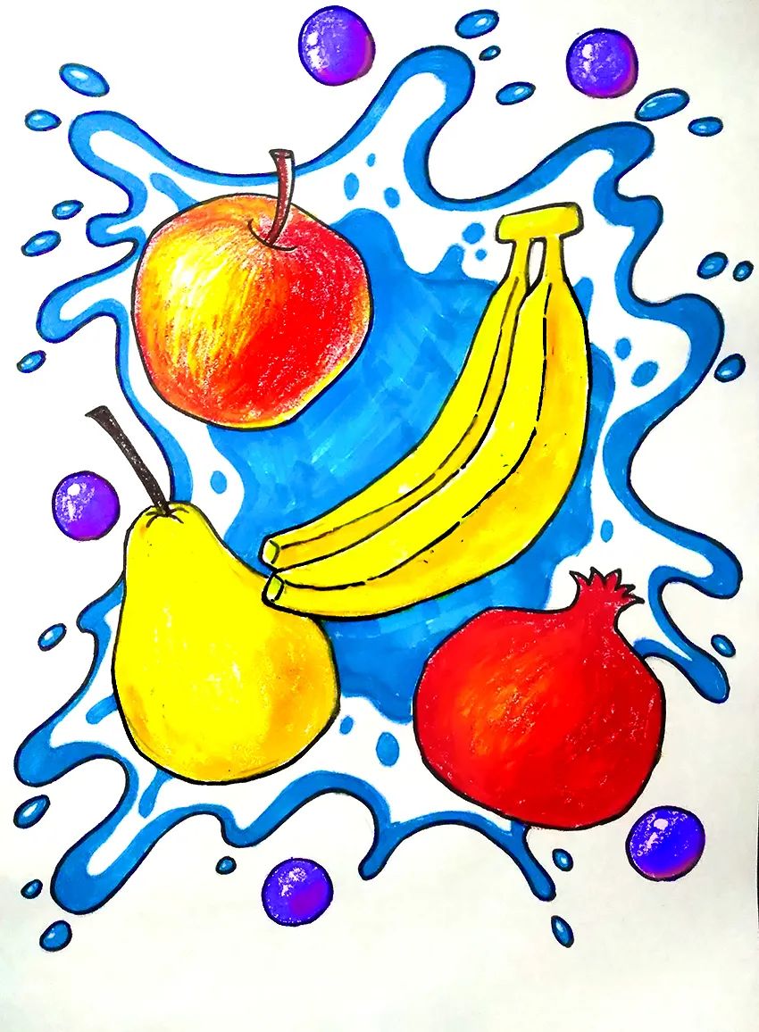 秋季硕果正当时 少儿美术课程《缤纷水果》