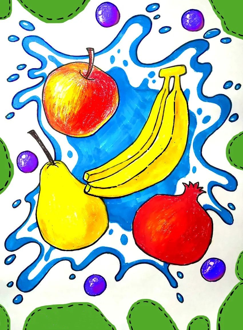 秋季硕果正当时 少儿美术课程《缤纷水果》